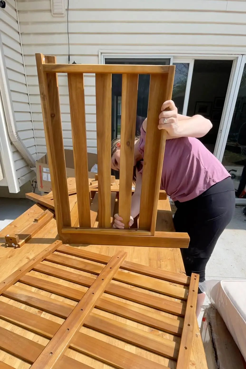 Assembling furniture using wood glue and an Allen Wrench hack.